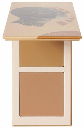 Juvia's Place compact front view showing sleek packaging and portability benefits