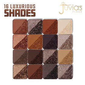 Juvia's Place pan close-up highlighting buttery texture and dense pigmentation