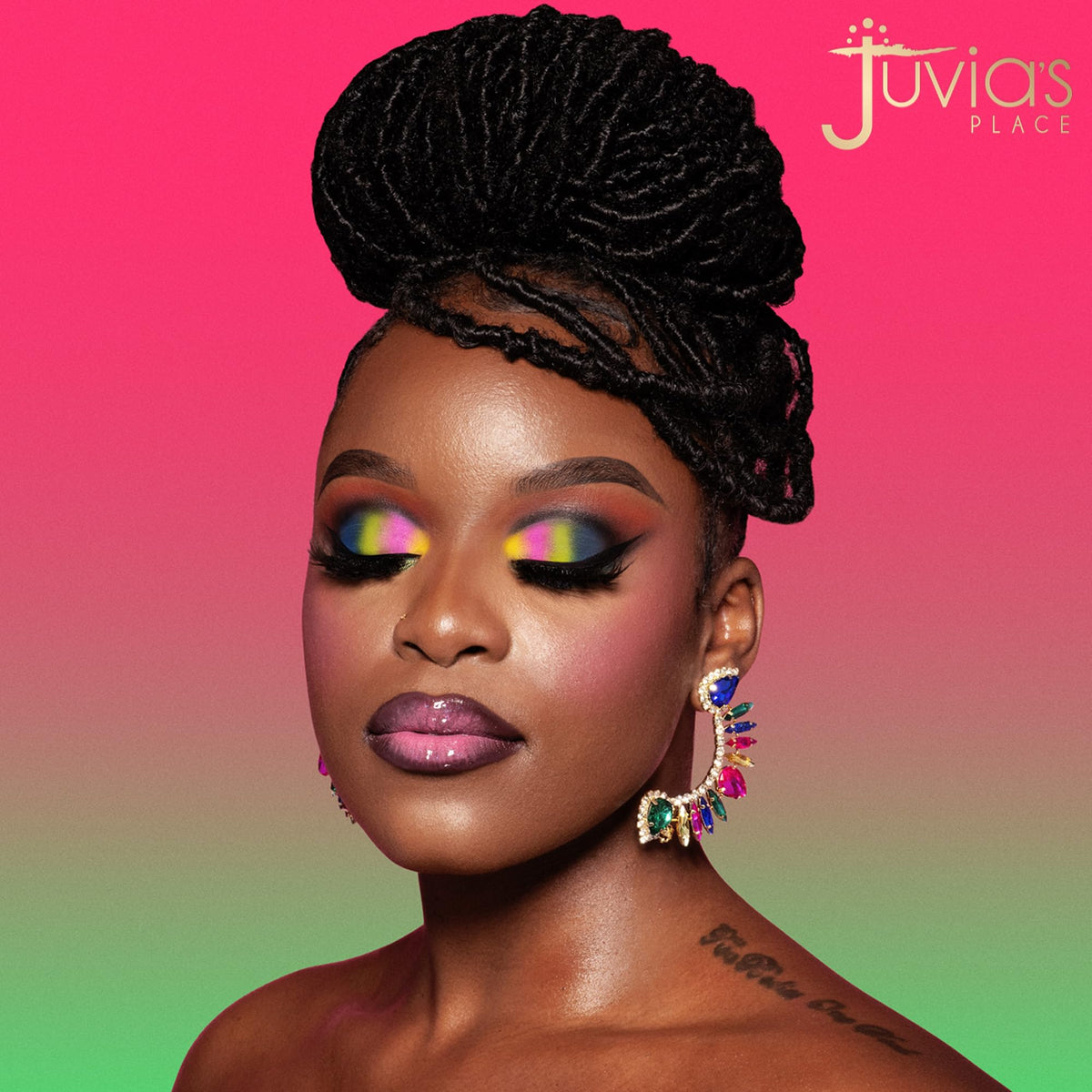 Juvia's Place palette used to create a smoky eye demonstrating depth and drama