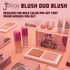 Juvia's Place lifestyle in makeup bag showing on-the-go convenience and versatility