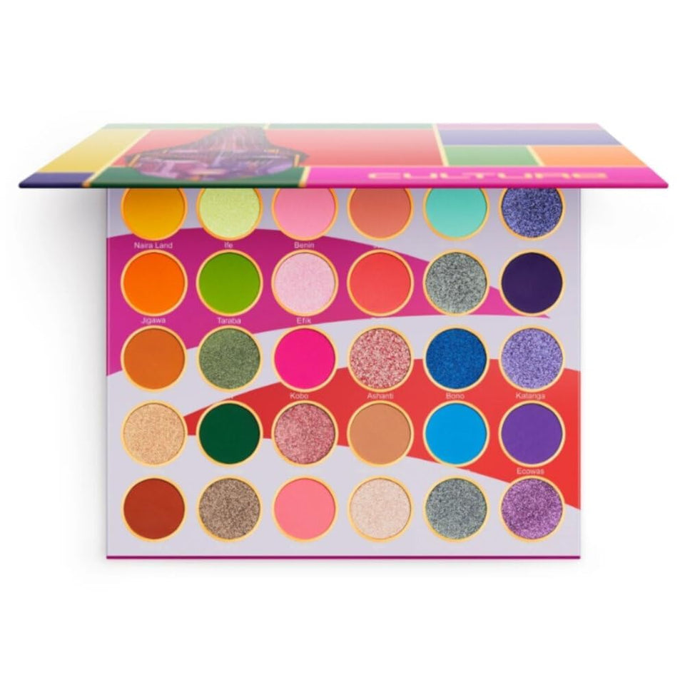 Juvia's Place front packaging showing colorful palette and compact travel benefit