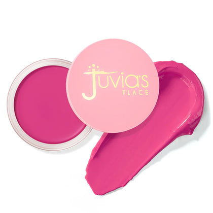 Juvia's Place front packaging showing compact blush and label, promotes quick recognition