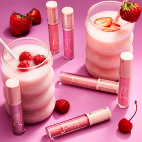 Juvia's Place beside lipstick showing layering and color match