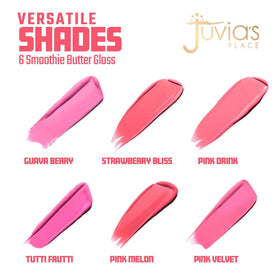 Juvia's Place swatches on arm showing Pink Velvet pigment payoff