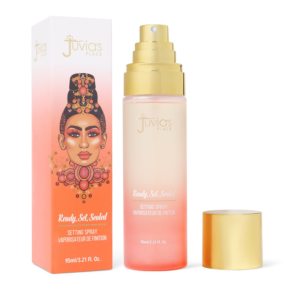 Juvia's Place front packaging showing bottle and branding benefit of clear product ID