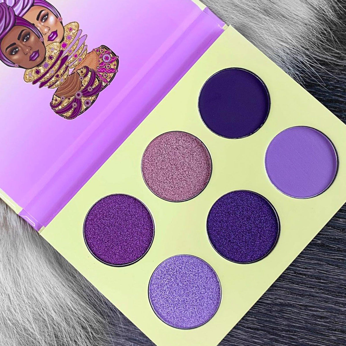 Juvia's Place on model featuring a completed violet eye look for inspiration benefit