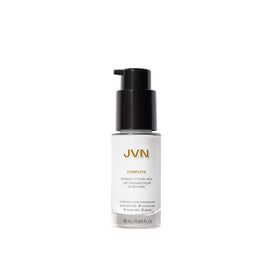 JVN product front view showing travel‑size styling milk and easy carry benefit