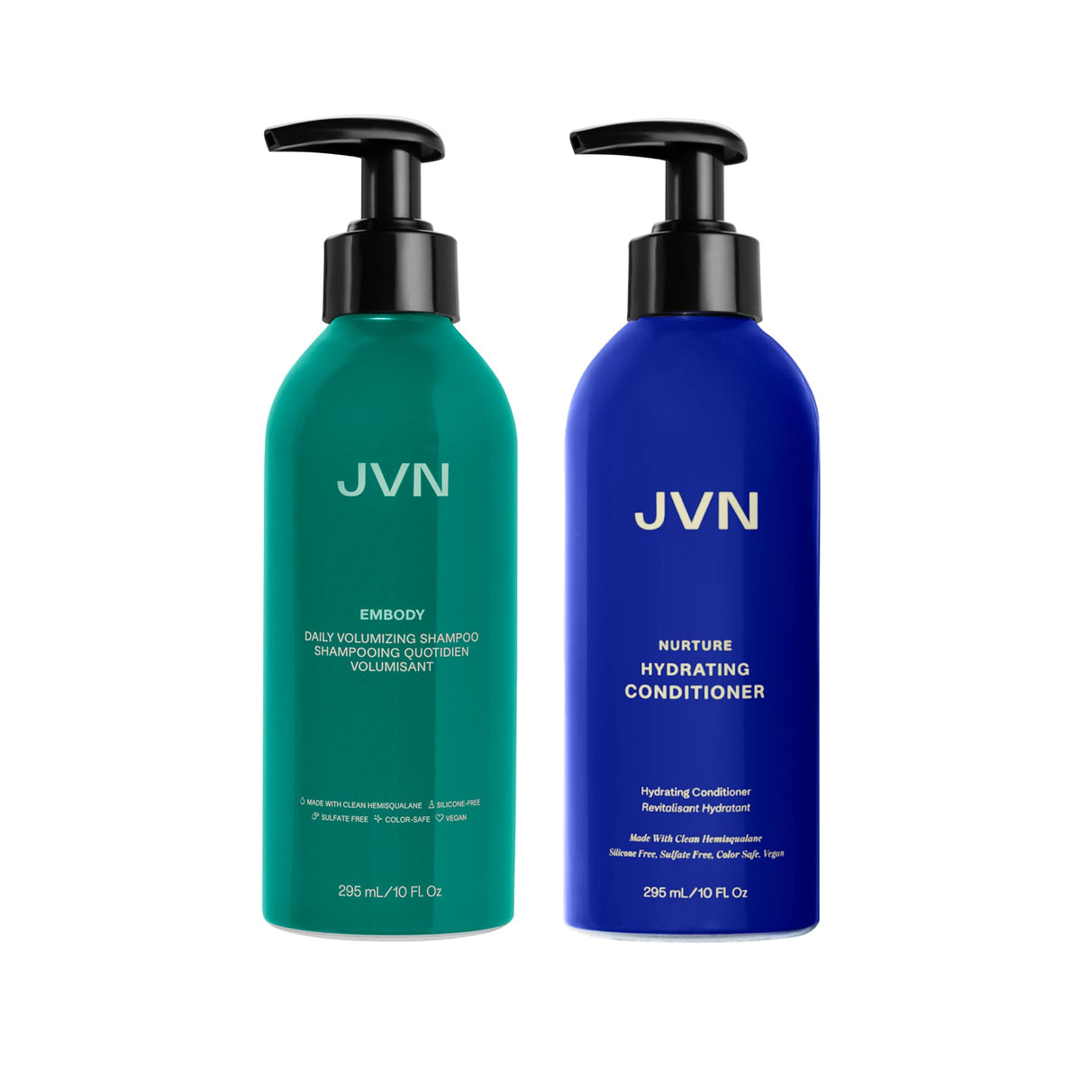 JVN duo front packaging showing both bottles and labels for easy identification and shelf appeal