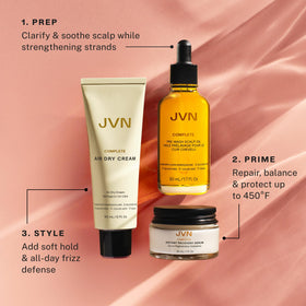 JVN Instant Recovery Serum pipette detail showing lightweight drop for smoothing benefit