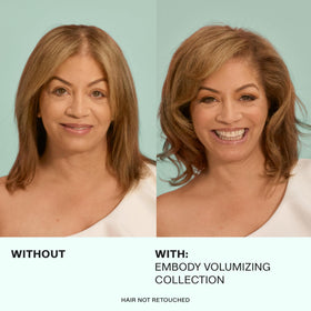 JVN lifestyle hair after use showing voluminous, touchable hair and improved manageability