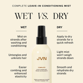 JVN droplet on fingers highlighting lightweight moisture delivery
