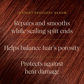 JVN serum being smoothed through mid-lengths demonstrating frizz control benefit
