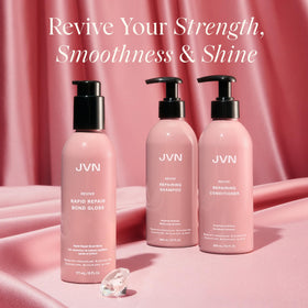 JVN Revive Repairing Shampoo bottle front label highlighting gentle cleanse