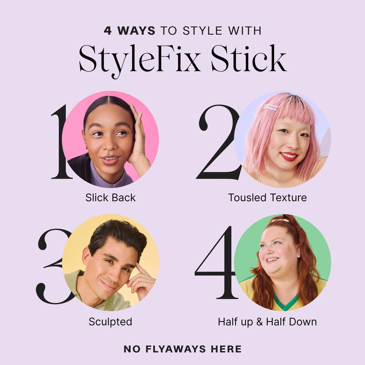 jvn StyleFix applied at hairline taming flyaways for a neat finish