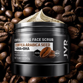 JVR applied to wet face demonstrating exfoliation before shave
