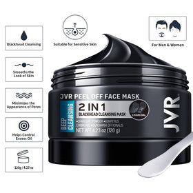 JVR mask texture closeup highlighting smooth spreadability benefit