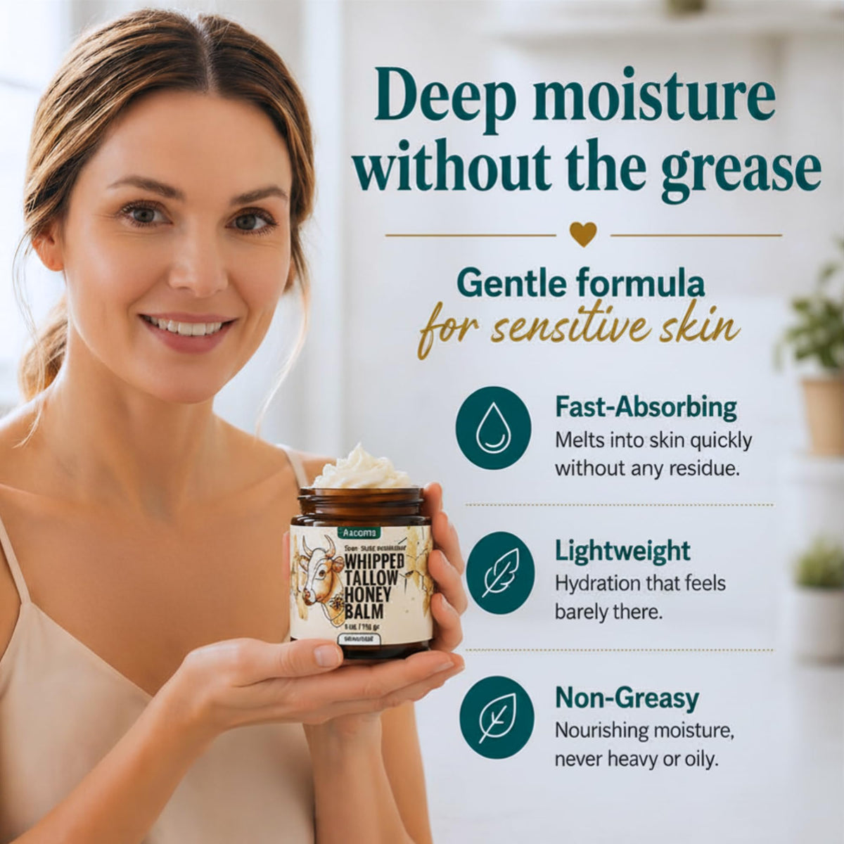 JWAENN ingredients honey and beeswax in bowl highlighting natural, nourishing components