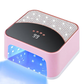 JYDFYP front view of 268W nail lamp showing spacious curing area and finish benefit
