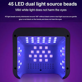 JYDFYP lamp in manicure setting showing professional results and portable convenience benefit