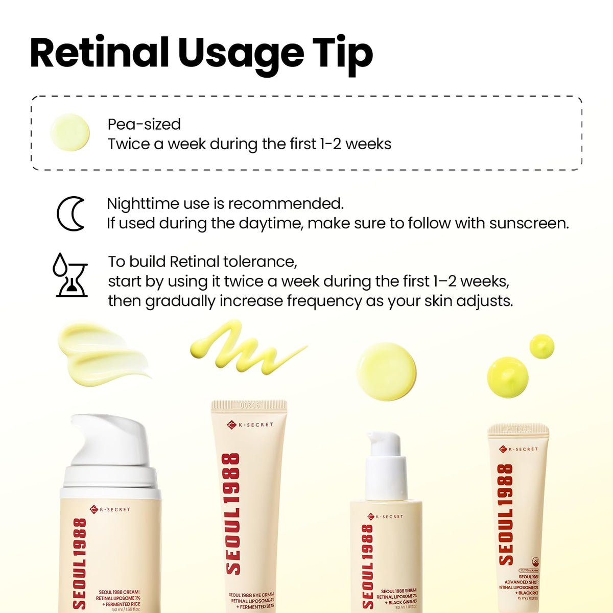 K-SECRET in a night routine setting promoting evening use