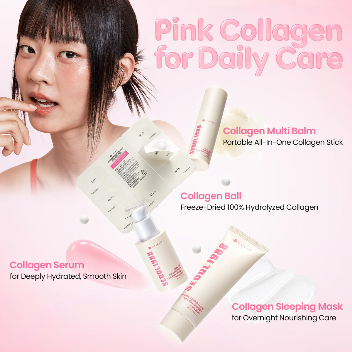 K-SECRET before-and-after makeup base showing smoother application benefits