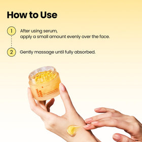 K-SECRET cream spread on hand illustrating silky, non-greasy finish