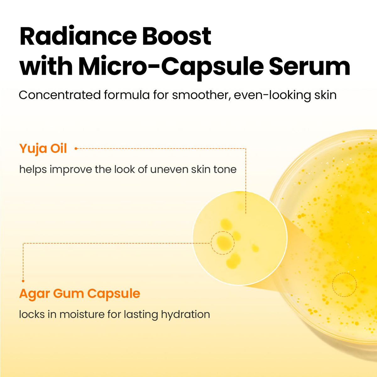 K-SECRET arrangement of yuja and glutathione ingredients highlighting antioxidant benefit