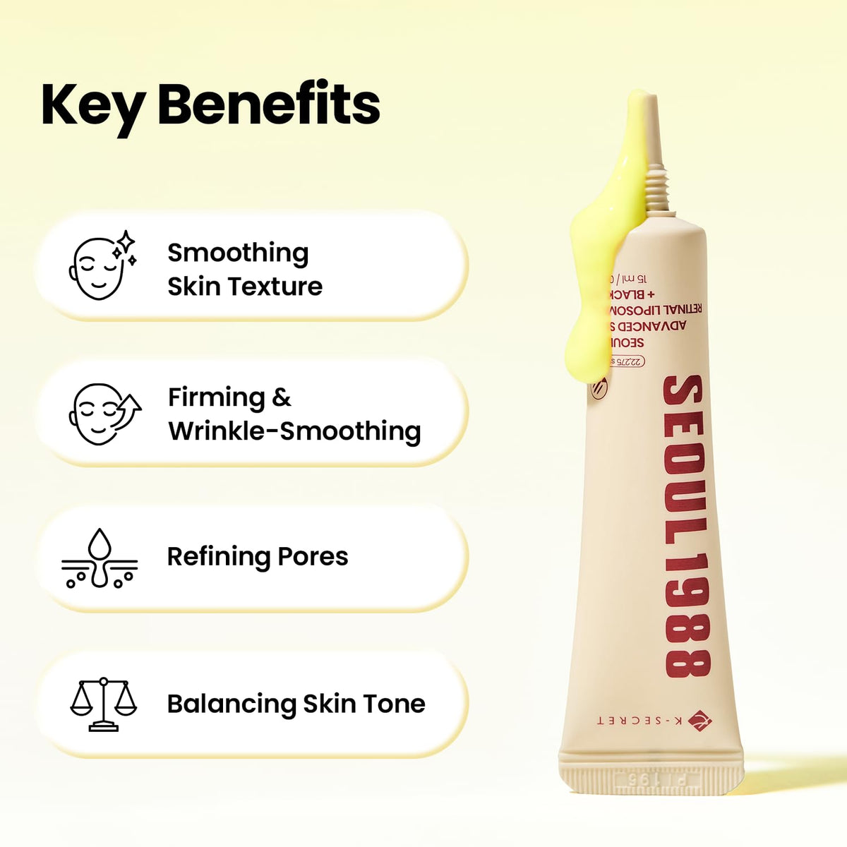 K-SECRET serum on hand illustrating lightweight finish and fast absorption