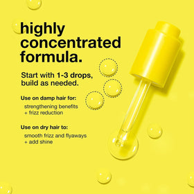 K18 being applied to damp hair mid-lengths to ends for frizz control
