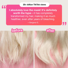 K18 before and after strand comparison, highlights visible repair