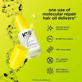 K18 bottle with cap open displaying easy-dispense applicator benefit
