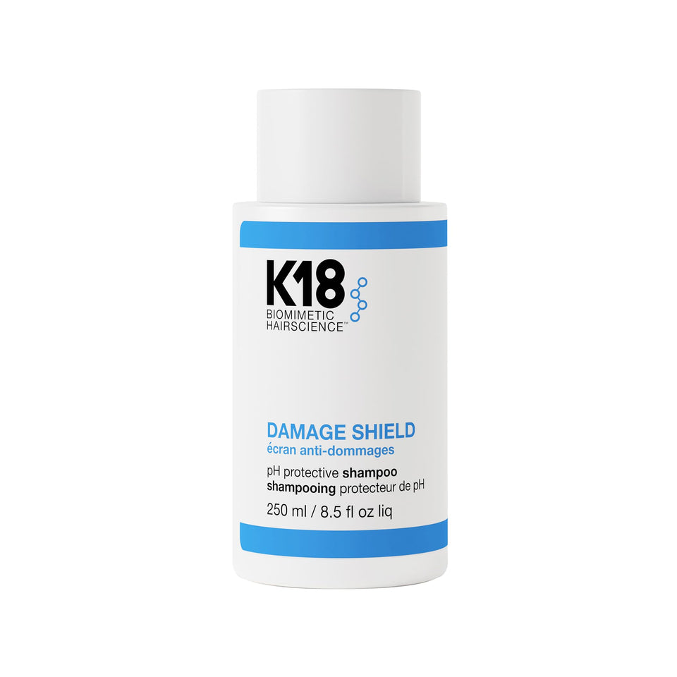 K18 front bottle view showing clean design and benefit of color-safe protection