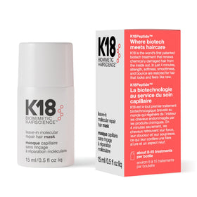 K18 front packaging showing repair mask, conveys professional results