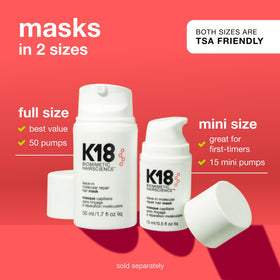 K18 placed on a bathroom counter with styling tools showing effortless routine integration