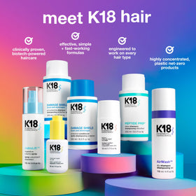 K18 ingredient focus with avocado and sunflower oils for nourishment