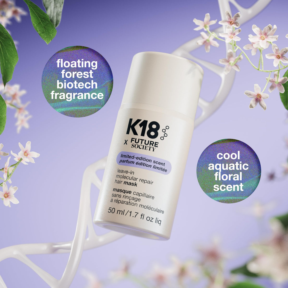 K18 close-up of limited-edition tube label highlighting peptide info