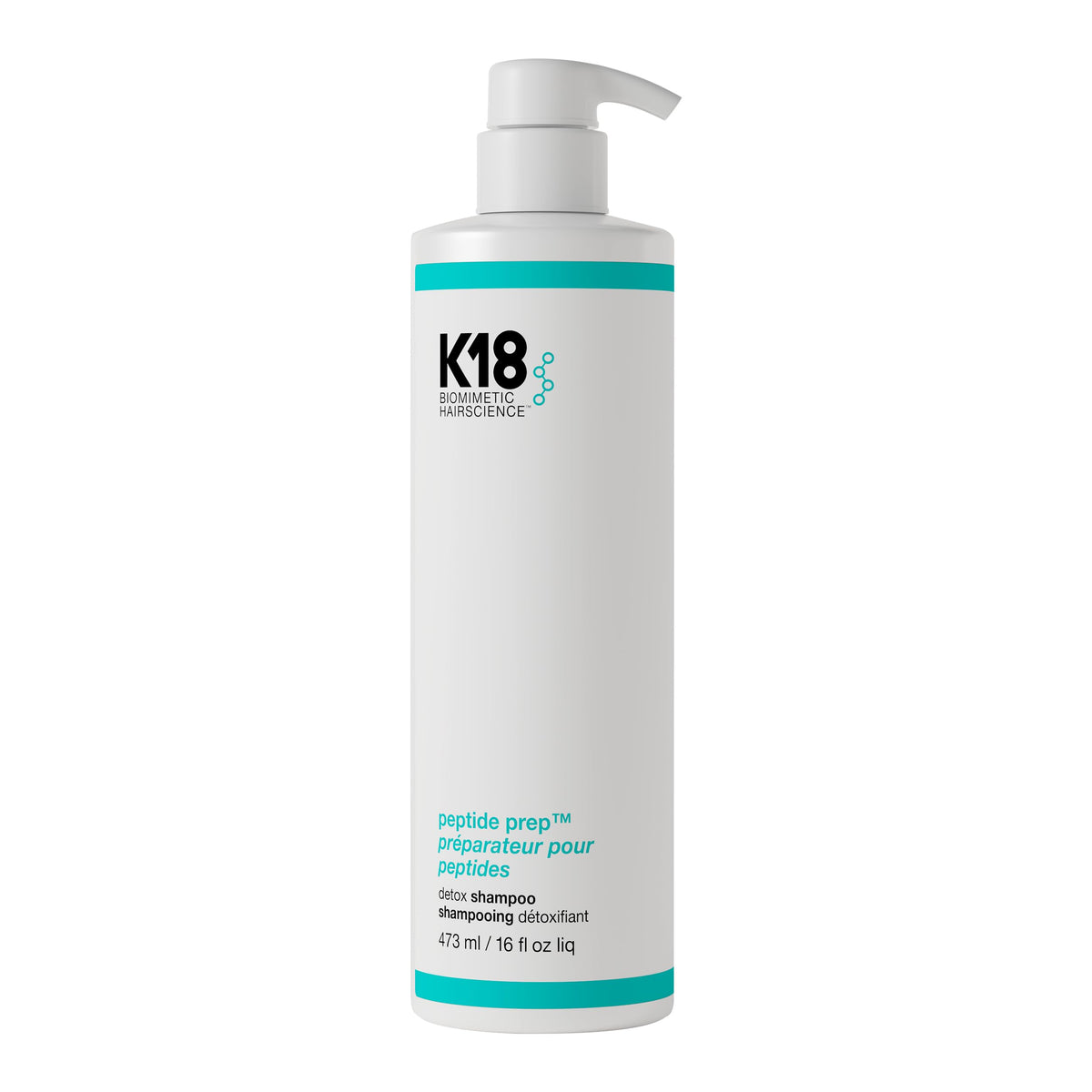 K18 front bottle shot showing product and clear labeling benefit: easy identification