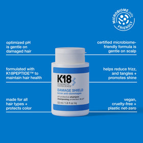 K18 creamy lather texture demonstrating gentle cleansing and shine