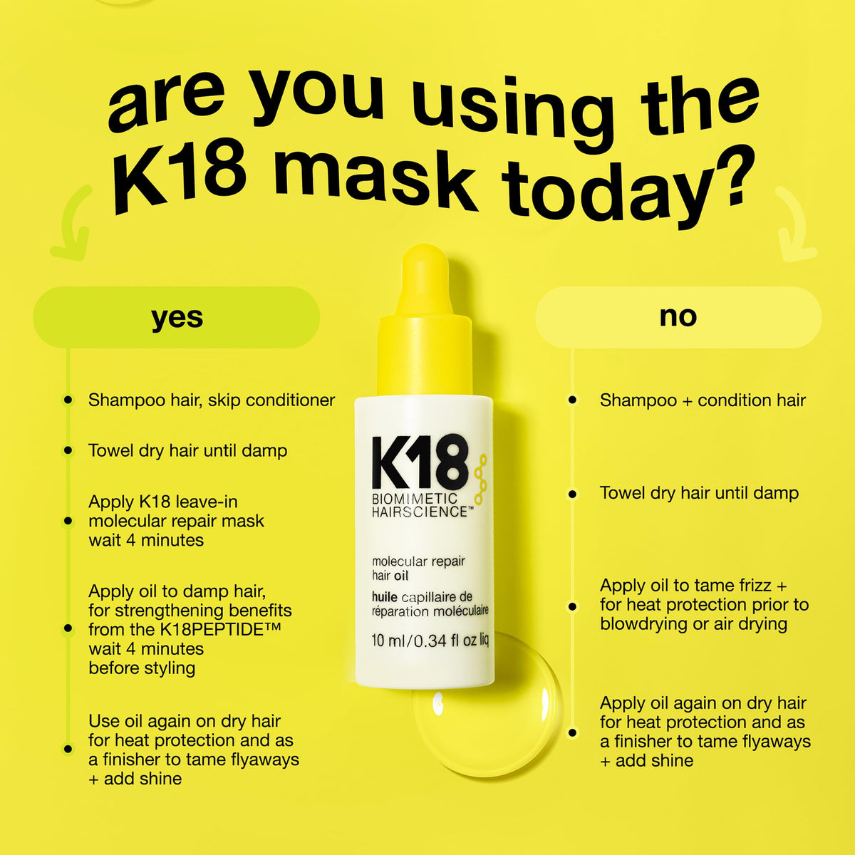K18 bottle next to a coin to show compact 0.34 fl oz size for portability