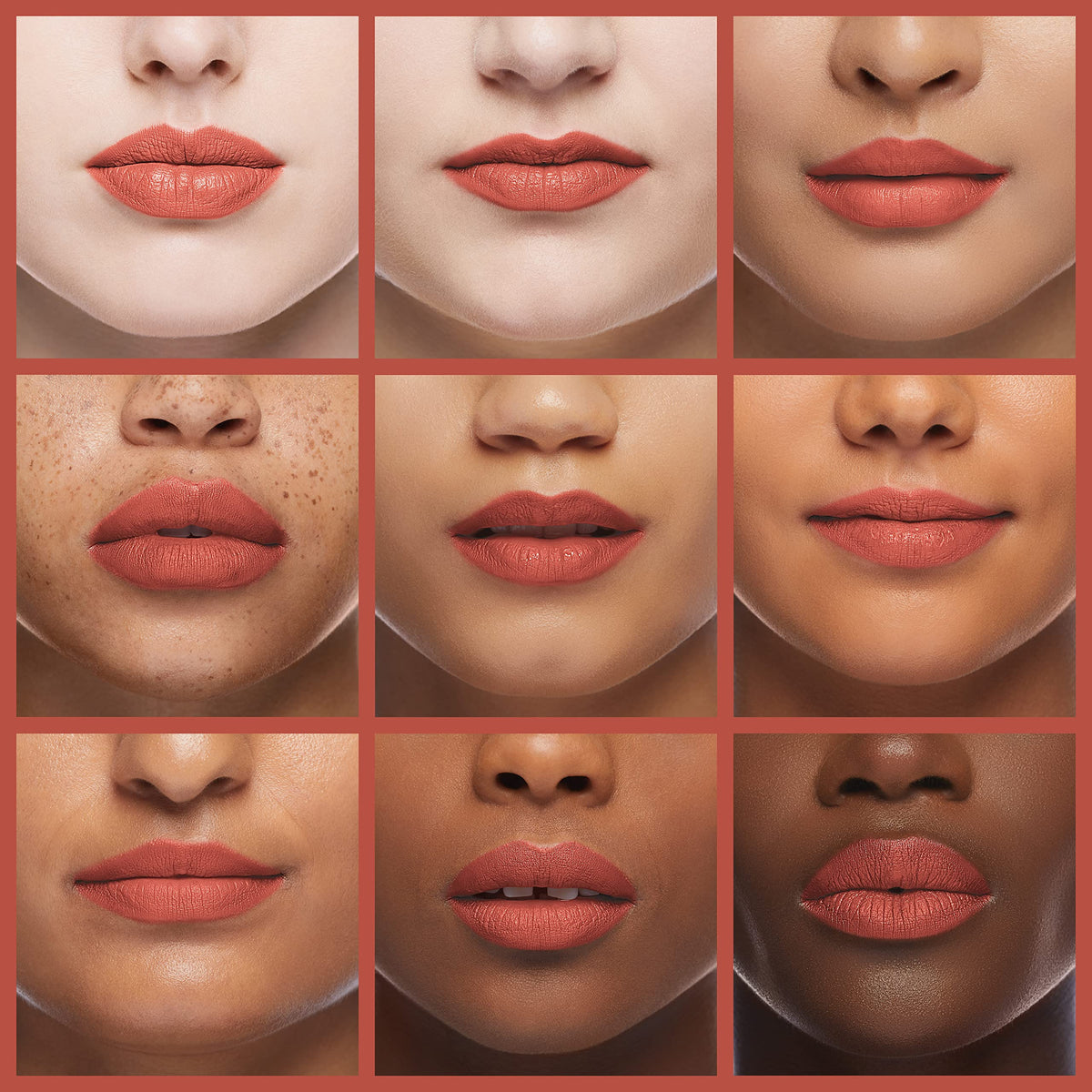 k7l Biscuit in use on model demonstrating defined lips and natural finish