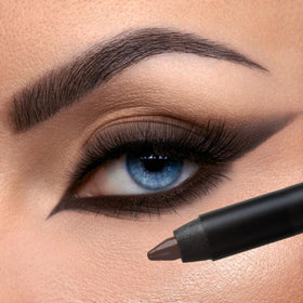 K7L brown eyeliner pencil front packaging showing product and label benefit longwear