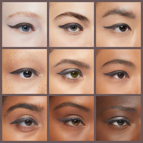 K7L liner applied on model eye demonstrating precise wing benefit sharp definition