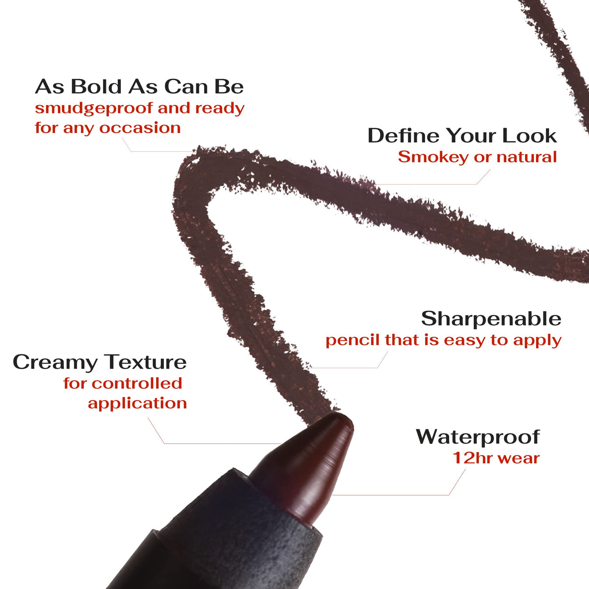 K7L pencil tip closeup displaying creamy point for smooth application benefit control
