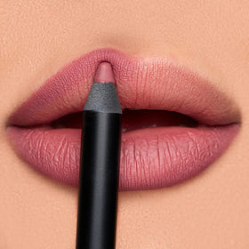 K7L dark pink lipliner front view showing sleek pencil and color payoff
