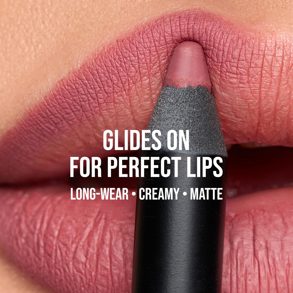K7L dark pink lipliner texture stroke on skin showing rich pigmentation