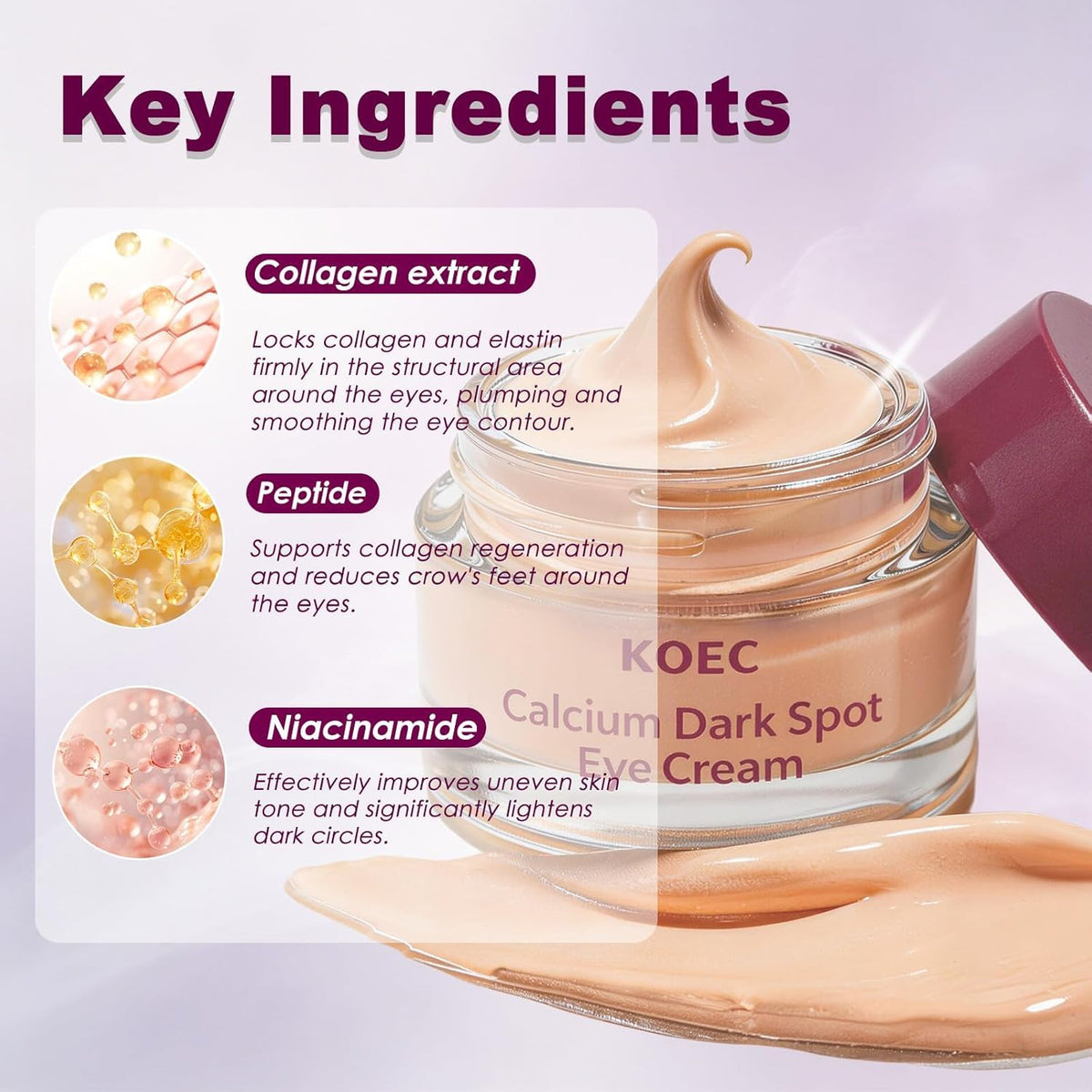 Kabowa pink spicule serum dropper with visible serum texture for renewed skin