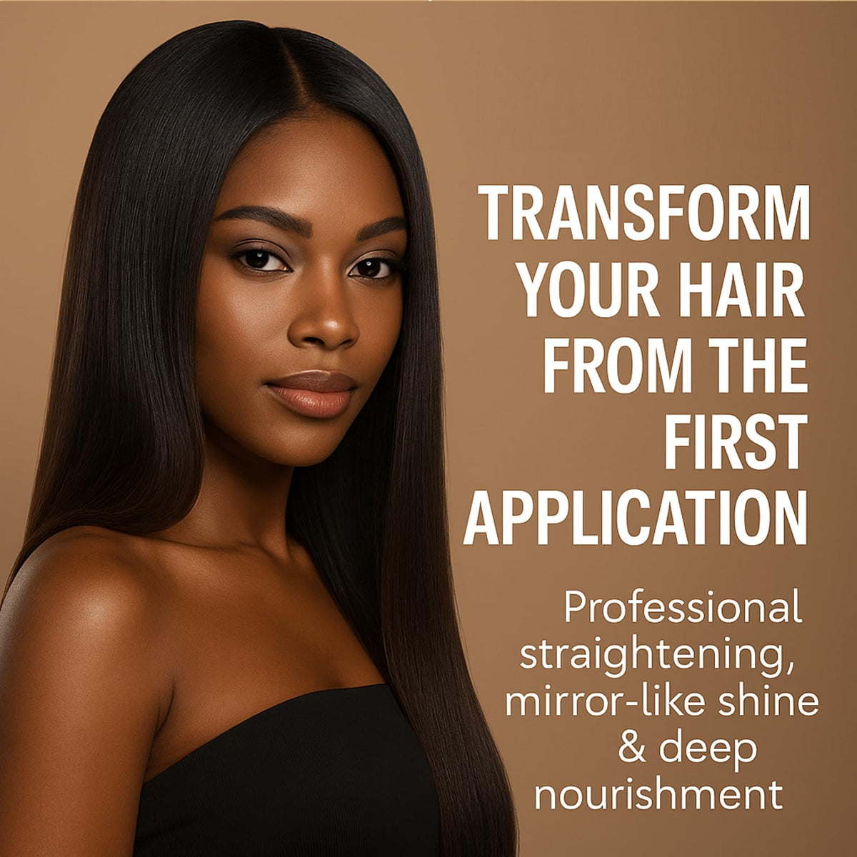 Kachita Spell before and after showing reduced frizz and shine
