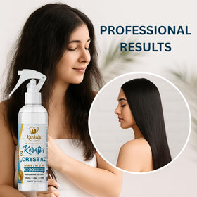 Kachita Spell blowout before and after showing reduced frizz and added shine