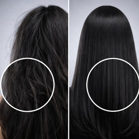 Kachita Spell hair strand close-up showing smoother cuticle appearance