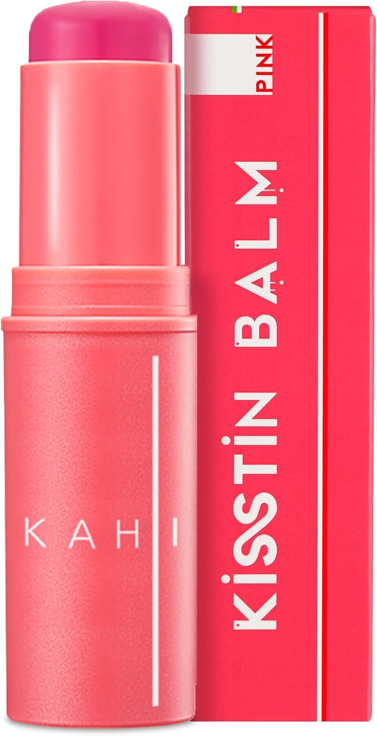 KAHI front packaging showing compact tinted balm and brand logo benefits